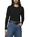Splendid Bamboo Long Sleeve Tee In Black In Black
