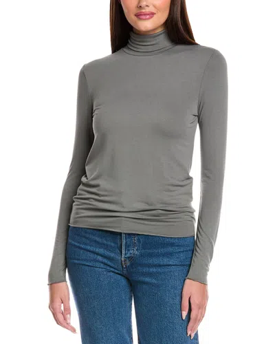 Splendid Bamboo Turtleneck Top In Gray
