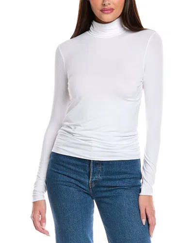 Splendid Bamboo Turtleneck Top In White