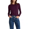 Splendid Bamboo Womens Crewneck Long Sleeve Pullover Top In Purple