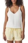 Splendid Banks V-neck Sweater Tank In White
