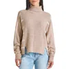 Splendid Bea Stripe Sleeve Rib Turtleneck Sweater
