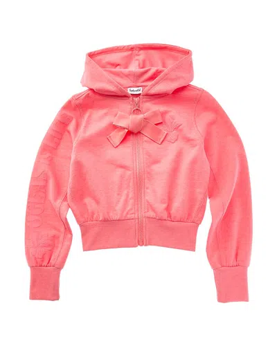 Splendid Beach Flower Zip-up Hoodie In Pink