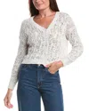 Splendid Beach Shell Button Cardigan In White