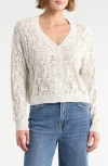 Splendid Beach Shell Button Cardigan In Multi