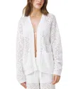Splendid Beckham Crocheted Open Cardigan In White