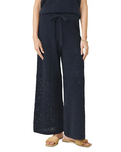 Splendid Beckham Crocheted Sweater Pants In Blue