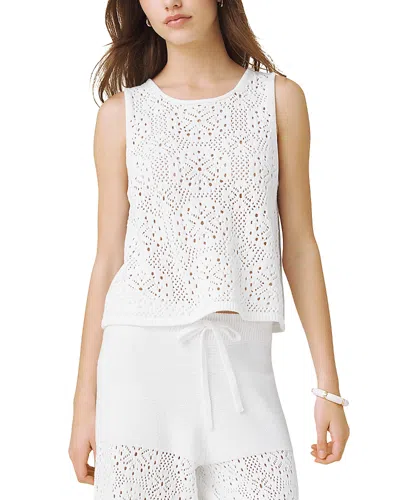 Splendid Beckham Crocheted Sweater In White