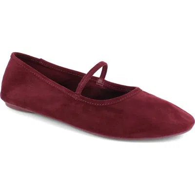 Splendid Bella Mary Jane Flat In Wine