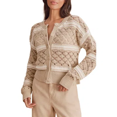 Splendid Bennett Cotton Cardigan In Brown