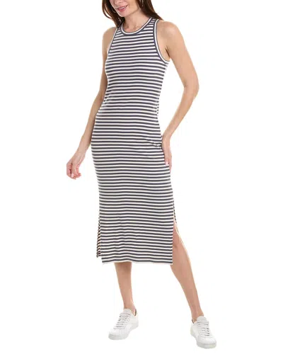 Splendid Benson Stripe Midi Dress In Blue