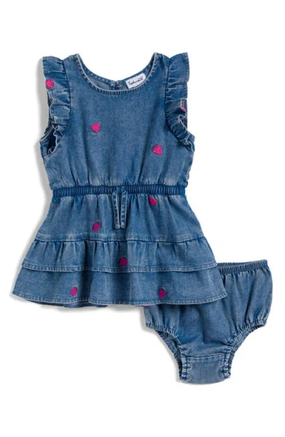 Splendid Babies'  Berry Sweet Denim Dress & Bloomers Set In Blue