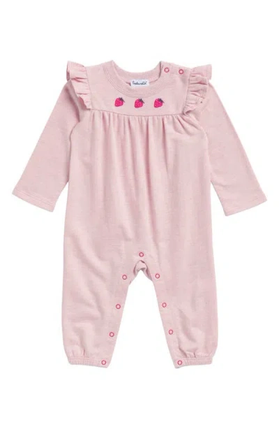 Splendid Babies'  Berry Sweet Embroidered Terry Romper In Pink
