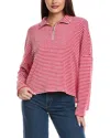 Splendid Besos 1/4-zip Pullover In Red
