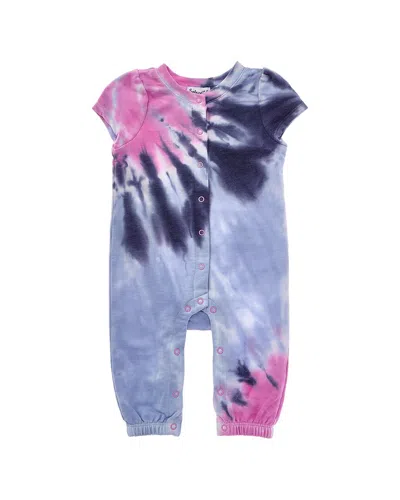 Splendid Kids' Blooming Tie-dye Romper In Silver