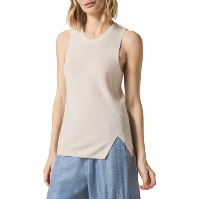 Splendid Bobbie Asymmetric Sleeveless Sweater In Moonstone