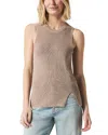 Splendid Bobbie Asymmetric Sleeveless Sweater In Fawn