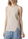 Splendid Bobbie Asymmetric Sleeveless Sweater In Gray