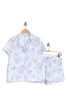 Splendid Boxer Shorts Pajamas In Rose Bouquet