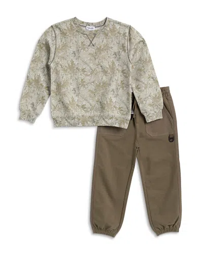 Splendid Boys' Camper Print Sweatshirt & Pants Set - Little Kid In Neutral
