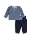 Splendid Boys' Curious Striped Henley Top & Jogger Pants Set - Baby In Multi