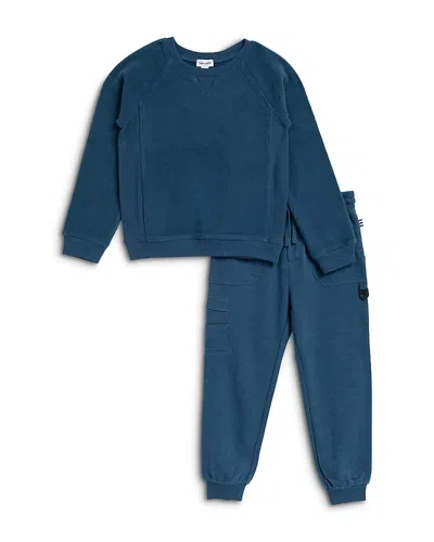 Splendid Boys' Exploration Sweatshirt & Sweatpants Set - Little Kid In Blue