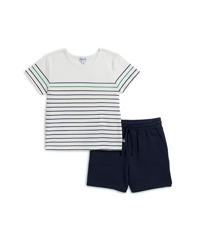 Splendid Boys' Oasis Striped Short Sleeved Tee & Shorts Set - Little Kid In Multi