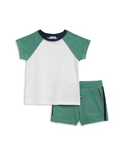 Splendid Boys' Oasis Two Tone Short Sleeved Tee & Shorts Set - Little Kid In White