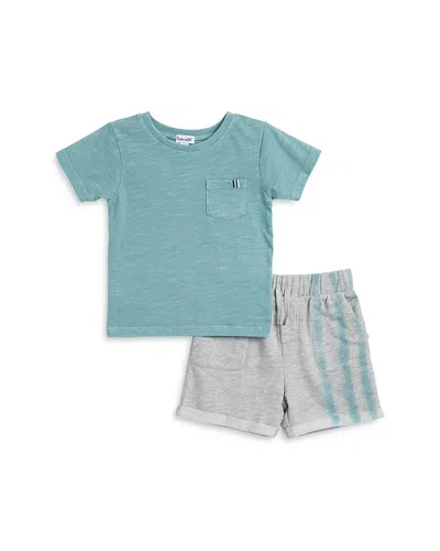 Splendid Boys' Ripple Wave Tee & Shorts Set - Little Kid In Aqua Sky