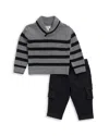 Splendid Boys' Roll Neck Striped Sweater & Pants Set - Baby In Multi