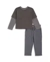 Splendid Boys' Skater Boy Long Sleeve Tee & Sweatpants Set - Little Kid In Lead