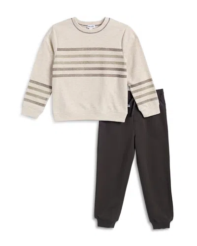 Splendid Boys' Sunrise Striped Pullover Sweatshirt & Pants Set - Little Kid In White