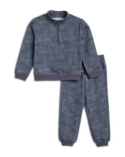 Splendid Boys' Takeoff Quarter Zip Sweatshirt & Jogger Pants Set - Little Kid In Blue