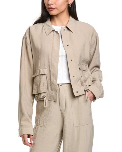 Splendid Breck Crepe Jacket In Brown