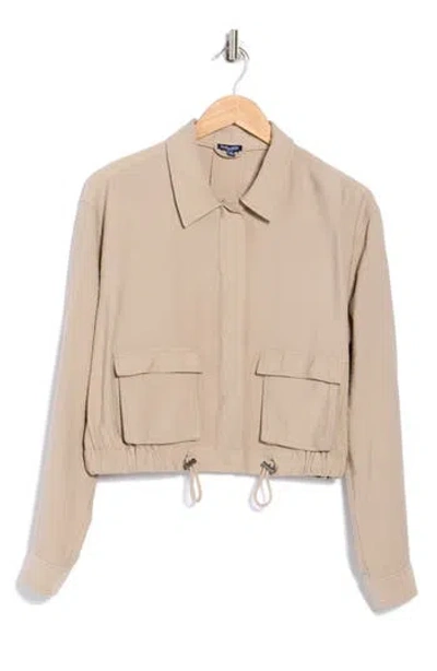 Splendid Breck Crepe Shirt Jacket In Neutral
