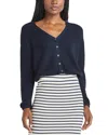 Splendid Bri Rib-knit Drop-shoulder Cardigan In Navy