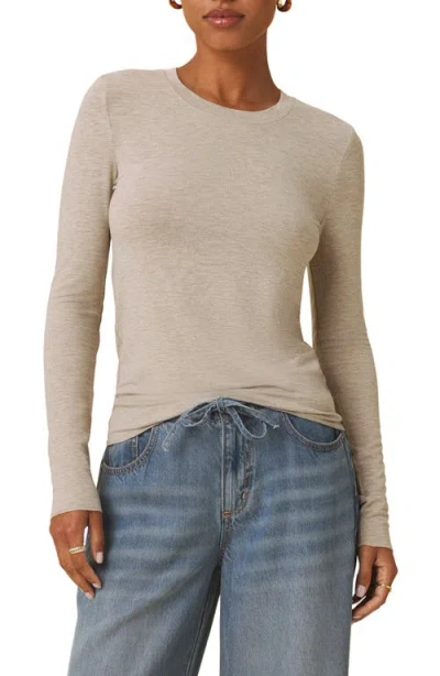 Splendid Bri Long Sleeve Knit Top In Neutral