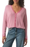 Splendid Bri Striped Cardigan In Chteau Rose Stripe