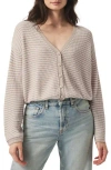 Splendid Bri Stripe Rib Blouson Sleeve Cardigan