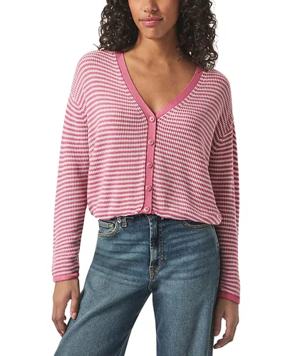 Splendid Bri Striped Cardigan In Chteau Rose Stripe