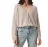 Splendid Bri Stripe Rib Blouson Sleeve Cardigan In Multi