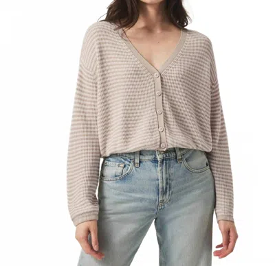 Splendid Bri Striped Cardigan In Fawn Stripe In Neutral
