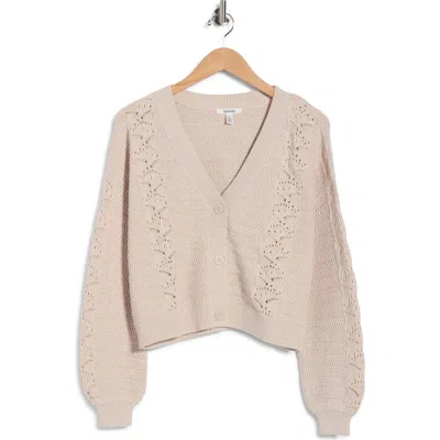 Splendid Bridget Cotton Cardigan In Light Fawn