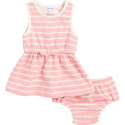 Splendid Babies'  Broadwalk Stripe Dress & Bloomers In Pink