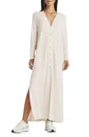 Splendid Brooke Button Down Dress In Moonstone In Neutral