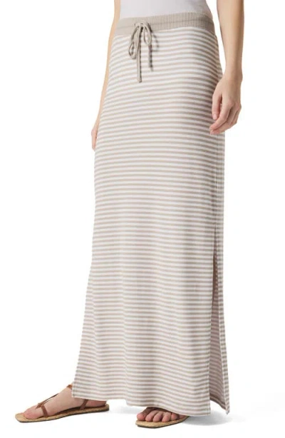 Splendid Brooke Stripe Maxi Skirt In Fawn Stripe