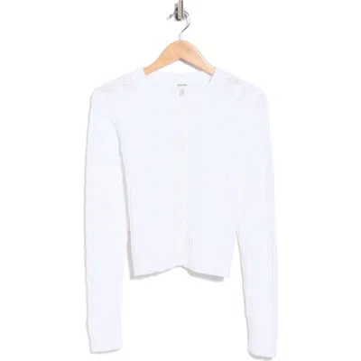 Splendid Brooks Cotton Cable Cardigan In White
