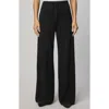 Splendid Cable Drawstring Wide Leg Pants In Black