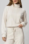 Splendid Cable Lounge Turtleneck Top In White