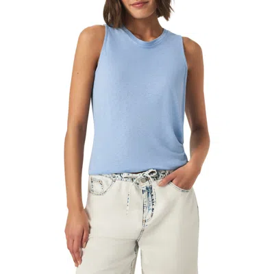 Splendid Cady Crewneck Linen Blend Tank In Blue